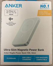 ANKER MAGGO POWER BANK 10,000MAH 30W ULTRA SLIM A1664H61 WHITE picture