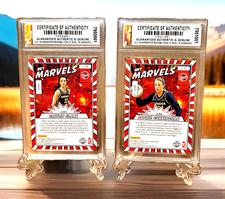 2 GRADED GEM-MT 10 CAITLIN CLARK/SOPHIE CUNNINGHAM 2025 DONRUSS Net Marvels LOT picture