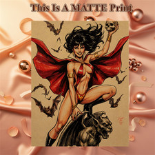 Vampirella Color Illustration Mixed Media Fine Art Print 8.5x11 - Keyeske picture
