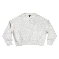 Express Women's Soft Double Knit Losse Fit V-Neck Pullover Sweatshirt picture