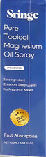 Sringe Pure Topical Magnesium Oil Spray Unscented 3.38 oz 100ml Sleep Pain Relie picture