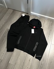 Nike Tech Fleece Full-Zip Hoodie & Joggers Set Black Sizes S-L |FREE SHIPPING| picture
