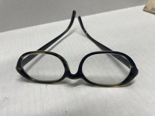 Vintage Bausch and Lomb 5 1/2 Eyeglasses Frames Brown Tortoise Hexagon picture