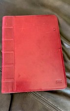 LEVENGER Red Leather Notebook Journal Cover 7” L x 9” H picture