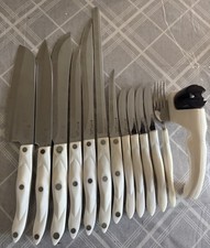 Cutco White pearl Handle 13 Piece Knife Set Knife Numbers In Description picture