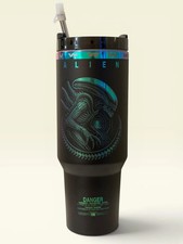 Alien 1979 Laser Engraved 40oz Tumbler wih Handle Xenomorph & Facehugger Design picture