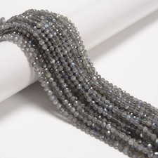 Natural Labradorite Faceted Round Beads Size 2mm 3mm 4mm 5mm 15.5