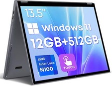 CHUWI 13.5'' FreeBook 2-in-1 Windows 11 Laptop LPDDR5 12GB 512GB SSD Intel N100 picture