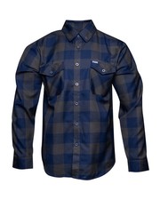 DIXXON Outlaw Heritage Flannel Men's Solid Black Snap Front Shirt picture