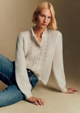 Sezane Angie Cardigan Size M in Oat picture