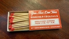 Vtg Dan Tana's Italian Cuisine Restaurant Matchbox Matches LA CA West Hollywood picture