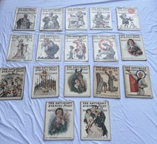 HUGE LOT 1920’s The Saturday Evening Post COMPLETE Magazines Rare Patriotic picture