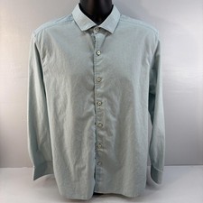 Tommy Bahama Island Modern Shirt Mens Large Green Stripe Long Sleeve Button Up picture