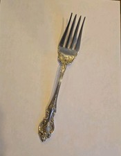 Grand Victorian Wallace Sterling Silver Serving Fork 8.25