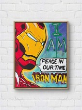 Original Acrylic 11x14 Super Hero Pop Art Canvas Signed Wall Art picture