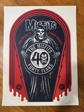 Misfits 40th Anniversary | Obey Signed Numbered Screen Print | Shepard Fairey picture