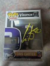 Cris Carter Signed Funko Pop #317 Minnesota Vikings Auto Golden Standard COA NFL picture