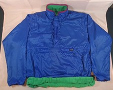 Vintage 80s Patagonia Glissade Jacket Fleece Anorak Reversible USA Made Size L picture