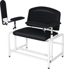 Bariatric Phlebotomy Chair 500 Lbs Extra Wide Black 31.9