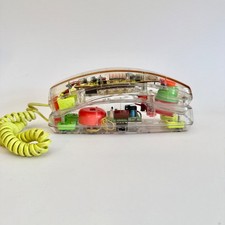 Vintage Conair SW205 Clear Transparent Neon Phone 1980s 90s Retro Landline WORKS picture