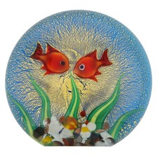 GlassOfVenice Murano Glass Aquarium With Goldfish and Sun picture