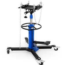 1322 lb Transmission Jack Hydraulic 34-68 Lift Foot Pedal 360 Swivel Wheels Red picture