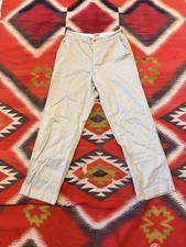 1940s 1950s Men’s Military Uniform Chino Trousers Khaki 30” Waist Vintage picture