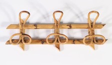 Vintage Italian Bamboo Rattan Coat & Hat Rack attributed to Franco Albini 1960 picture