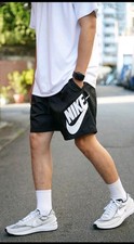 Nike Sportswear Woven Shorts - Brand New - Black White Size: Med Mens CV9302-010 picture