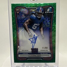 2026 Bowman Chrome RC Green Mojo /99 ON CARD AUTO Arvell Reese Giants picture