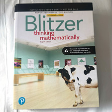 Blitzer Thinking Mathematically 8th Ed Annotated Instructor’s HC picture