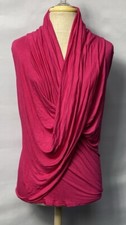 B’Leev Women Cowl Neck Blouse Size S Fuchsia  picture