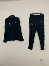 Nike EYBL Team Swoosh Basketball Tracksuit Jacket Pants Set Black L NWT picture