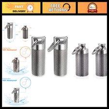 4PCS Waterproof Mini Pill Case Keychain, Portable Titanium Pill Holder for Trave picture