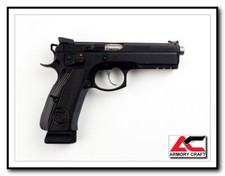 CZ OEM Regular / Long Aluminum Grips - NO MAGWELL - Fits CZ 75, 75 B, SP-01, Etc picture
