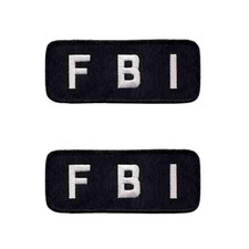 FBI Patches (2-Pack) FBI Embroidered Iron On Patch Applique picture