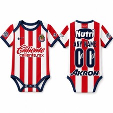Personalized LIGA MX Chivas Guadalajara Baby Jsy Bodysuit 2026 Home Baby Gift picture