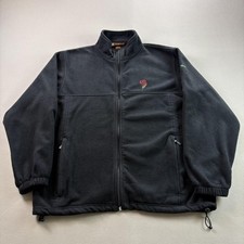 Vintage Jamba Juice Jacket Fleece Mens Medium Black Employee Smoothie Full Zip picture