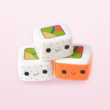 Kawaii Sushi Squishy, Smiley Sushi Roll Slow Rise Squeeze Stress Toy picture