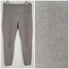 Athleta Delancey Herringbone Tight Leggings Size Medium Workwear Office Khaki picture