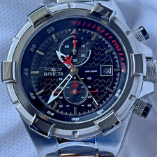 NEW Invicta Men's Quartz Aviator 51 mm, 26 m resistance. Steel bracelet. 49251 picture