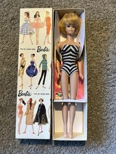 1961 Barbie Bubble Cut White Ginger Complete In Bubble Cut Box  picture