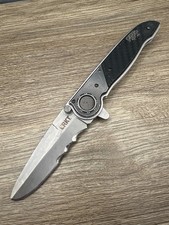 CRKT M40-15 Carson Design Deadbolt Veff CF Flipper Folder Pocket Knife Used picture