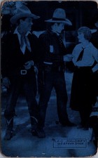 Leo Maloney Western Star Silent Film Cowboy Postcard Blue Tone picture
