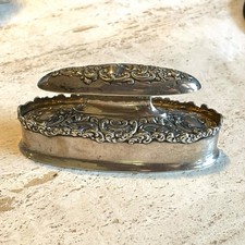 Antique R. Wallace & Sons Sterling Silver Repoussé Nail Buffer, Wallingford CT,  picture