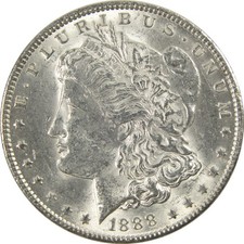 1888 Morgan Silver Dollar CH AU Choice About Uncirculated $1 Coin picture