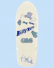 RARE SIGNED Billy Ruff G&S Skateboard Deck Invisible Magician Reissue White 10.0 picture