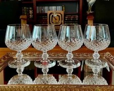 CRISTAL D'ARQUES LONGCHAMP 32 CL 10.75 OZ COGNAC SNIFTERS LOT 4 VINTAGE NEW BOX picture