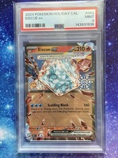 Pokemon 2024 Holiday Calendar Eiscue ex 042/197 Holo English PSA 9 picture
