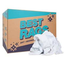 White Knit Cleaning Rags - Premium T-Shirt Absorbent Multipurpose, Size Options picture